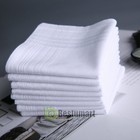 15 Pcs White Cotton Men Handkerchiefs Hanky Pocket Square Hankie Lot Set Vintage