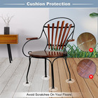 44 Packs 1-1 2  Wrought Iron Patio Furniture Chair Leg Caps - 1 5  Plastic Fu   