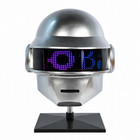 Daft Punk Helmet Led Light Up Thomas Silver Resin Cosplay Mask Music Prop Replic