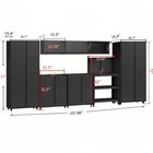 Garage Storage Cabinet System 8 Pcs Garage Workshop Set W steel Cabinet Shelves