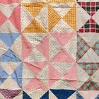 Vintage Handmade Patchwork Quilt Retro Classic Geo Multicolor Antique