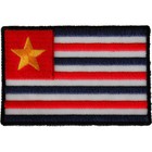 Louisiana State   Flag   Sew On Iron On Embroidered Patch 3  X 2 