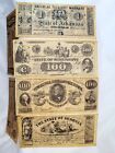 Antique Reproduction Of Confederate Currency    complete Set A