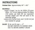 Victorian Afghan Filet Crochet Pattern Instruction Pages