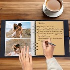 Photo Album 4x6 120 Pictures blue Pu Leather Photo Albums With Writing Space    