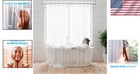 Clear Shower Curtain Liner Peva Waterproof 72x72 Inches Grommet Magnets