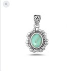Sterling Silver Genuine Turquoise Pendant Necklace 18  Beautiful And Feminine     