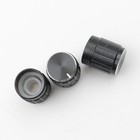100pcs Aluminum Alloy Potentiometer Control Volume Knobs  Black 15x17mm 