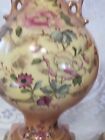 Pair Of Antique Victorian Asian Chintz Rose Parisian Style Mantel Lustres Rare