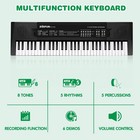 M Sanmersen Kids Music Keyboard  61-key Portable Electronic Piano Toy With Mi   