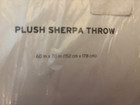 Eddie Bauer Home Plush Sherpa Throw 60   x 70    Blanket Fleece Blue Plaid New