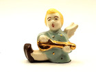Lot Of 3 Ceramic Angels With Musical Instruments Christmas Holiday Vintage 