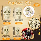 150pcs Mini Skull Heads  Miniature Skeleton Heads Figurines  Tiny Resin Skulls F