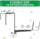 Window Box Brackets  Adjustable Planter Box Brackets  Heavy Duty Iron Flower Box