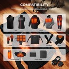 Heated Vest Charger Compatible With Ororo Rechargeable Clothes Battery Black