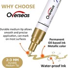 5 Waterproof Permanent Red Paint Marker Pen For Car Tyre Tire Tread Rubber Metal