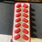 Rubbermaid Easy Release Flexable Ice Cube Tray White red Sturdy Handles 14 Cubes