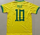 Nike Pele 2014 Cbf Brazil Soccer Yellow green  10 Jersey Dri Fit Size L   Xl