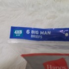 New Hanes Mens White Ultimate Soft Cotton Tagless Full Cut Briefs Sz 4xl 6 Pack