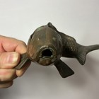 Vintage Made In Japan Bronze Medal Koi Fish Flower Frog Ikebana Please Read