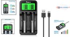 Universal 18650 Battery Charger Lcd Display Fast Charging Nimh Li-ion Aa Aaa
