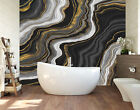 Black And Gold Wallpaper Peel And Stick Mural  Marble Slate Wallpaper Decor 