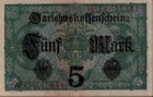 1917 Germany 5 Mark Banknote Uncirculated
