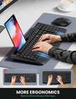 Ergonomic Wireless Keyboard And Mouse Combination  Lizrrot 2 4ghz Quiet Full    