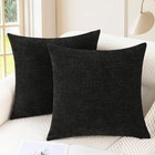 Throw Pillow Covers 2 Pack 20 X 20 Inches Chenille Cozy Living Room Bed Sofa