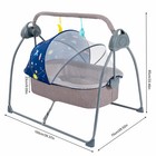 Baby Cradle Swing Bed Newborn Sleeping Basket Musical Rocking Crib Bassinet
