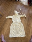 J Vintage Baby Cardigan Cable Hand Knit Chunky Bunting Hoodie Sweater Pram New