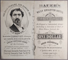 1881 Bauers West Brighton Beach Hotel Coney Island Ny Ad Trade Card Folder B6-4