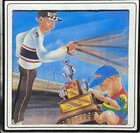 Vintage Nascar Dale Earnhardt Jeff Gordon Caricature Glass Tile Carnival Prize