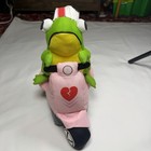 Dan Dee Plush Frog With Motion Pink Scooter Sings  riding Solo  12  Tall