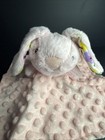 Walmart Pink Bunny Lovey Minky Dot Floral Print Ears Security Blanket Baby