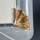 Vintage Mikasa  Picture Frame Art Deco Frosted Glass Floral Gold 8x10 Photo 4x6