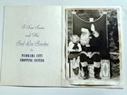Vtg Photo 1950s Santa Claus W Little Girl Christmas Department Store In Sleeve