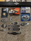 Huge Harley-davidson Milwaukee Commemorative Lot     Framed Displays  Tank Emblems