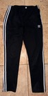 Adidas Originals Men s Black Track Pants  3-stripes Logo  Drawstring  M
