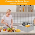 22 8qt Electric Deep Fryer Dual Tank Commercial Restaurant Countertop 5000w