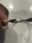 Vintage Sterling Silver Twisted And Etched Bangle Bracelet