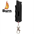 Burn Pepper Spray 2 Pack  1 2oz Police Strength Black Self Defense Keychain Oc 