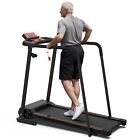 Folding Treadmill With Long Handrail Heart Rate Sensor For Senior Recovery 2 5hp