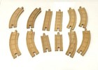 12 Piece Lot Thomas Wooden Railway Railroad Tracks Curved   Straight Circuit