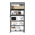 6 Tier Wire Shelving Rack Shelf Unit Adjustable Kitchen Garage Storage Organizer