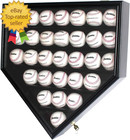 Baseball Display Case Frame Shadow Box Wall Cabinet Holder To Hold 30 Balls