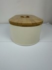 Farmhouse Style Metal Bread Box With Bamboo Lid