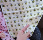 Bees   Honeycomb Flannel Burp Cloth  Reversible Baby Changing Pad Diaper Pet Mat