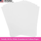 Cridoz 50 Sheets Vellum Paper 8 5 X 11 Inches Translucent Clear