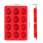 2pcs Silicone Oreo Cookie Chocolate Molds 12-cavity Round Silicone Baking Mold F